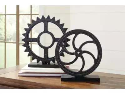 Antique Black Sculpture Set 3D model