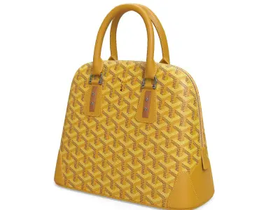 Goyard Vendome Bag Yellow Low-poly 3D model