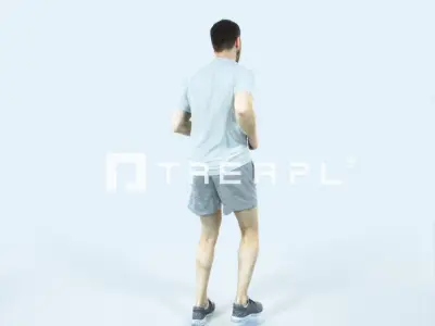 QAG07 4X Sports Beach Running Jogging Man Woman 007 Low-poly 3D model