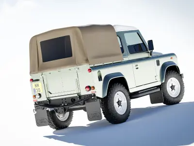 Land Rover Defender 90 Pickup 2012 3D model