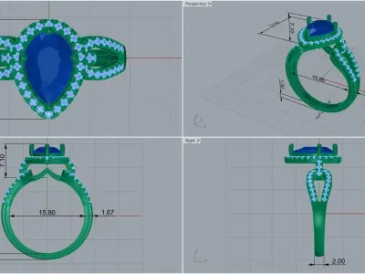 ring code 44 3D print model