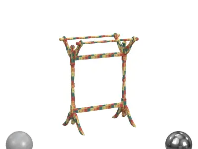 BOONE HEIRLOOM CHERRY BLANKET RACK 3D model