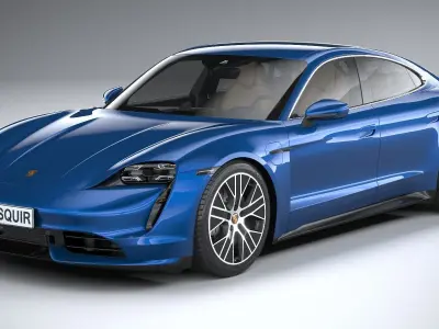 Porsche Taycan Turbo 2020 3D model