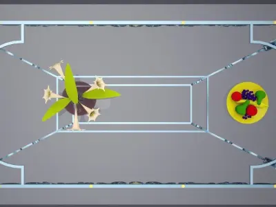 Wrought iron rectangular table 3D model