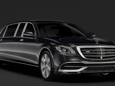 Mercedes Maybach S 650 Pullman Guard VV222 2018 3D model