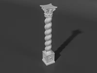Antique Roman Column 3D model Free 3D model