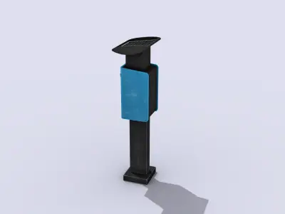 Parking Meter Low-poly 3D model