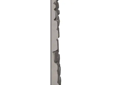 Distressed Stone Wall Construction 3D print model