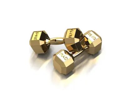 Dumbbell and halter GYM pendant 3D print model