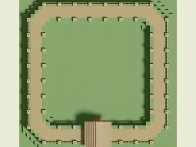 Rampart Walls 3D model