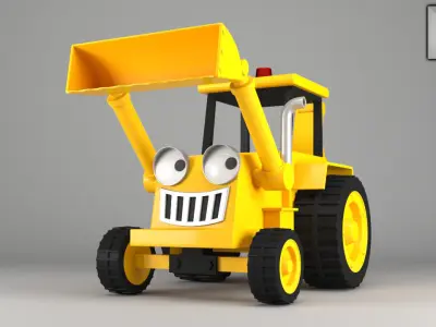 Jcb Bob The Builder Jcb Rigged 3D model