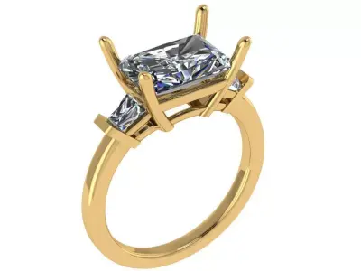 Radiant trinity ring  3D print model