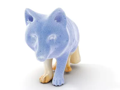 Arctic Fox D Model Pack Low-poly 3D model