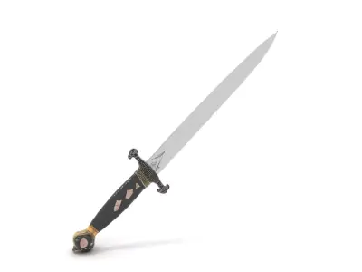 Medieval Black Sword model pack Low-poly 3D model