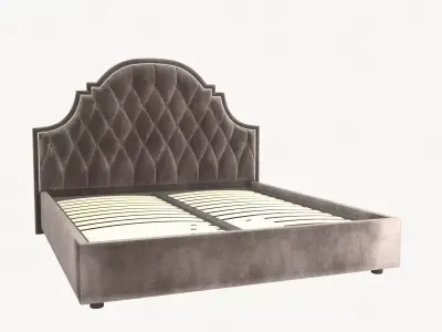 Bed capitonne D0345 3D model