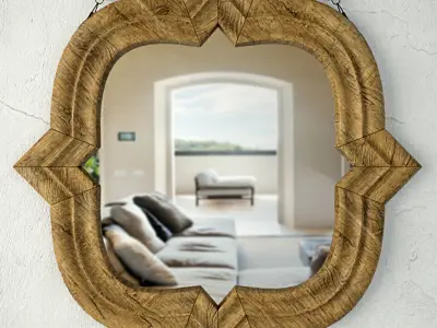 Mirror With Four Points by ZARA HOME 3D model