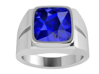 Cushion Cut Ring 4186 3D print model