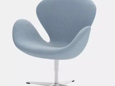 SWAN  Chair Arne Jacobsen Fritz Hansen Fabric 3D model