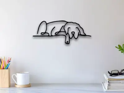 Dog Wall Art 3D print model purchase