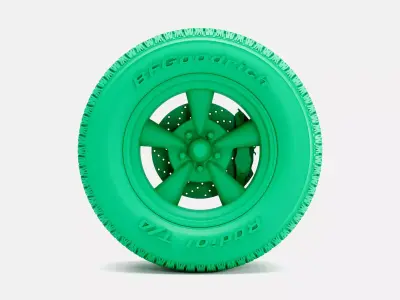 15x10 Pacer Supreme Wheel BFGoodrich Radial Tire 3D print model