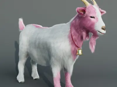 Goat realistic Low-poly 3D model