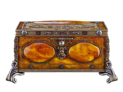 Classic amber box 3D model