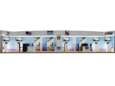Booth Exhibition Stand a374 3D model
