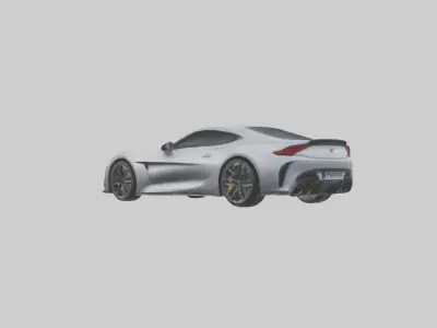Highperformance Sports Coupe model Low-poly 3D model