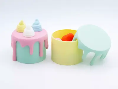 Decorative - Box - Cake 3D print model