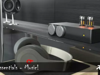 Interior Essentials - Music Low-poly 3D model