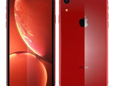 Apple iPhone XR All Colors Black Blue Red Coral White Yellow 3D model