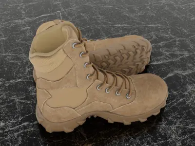TURKISH COMMANDER BOOTS 3D - ANAFARTALAR Low-poly 3D model