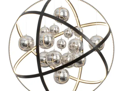 Atomic Nucleus Chandelier 3D model