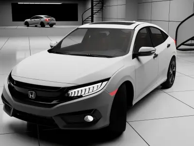 Realistic Honda Civic 2020 3D model