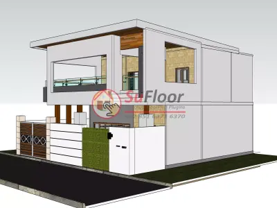House 10x10m code 548 - Sketchup 3D model 3D model 3D model