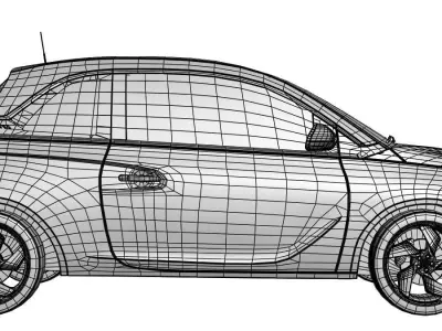 Small city car 3D model