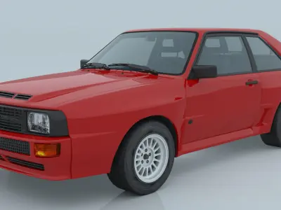 Classic Rally Coupe with ICE-Style Livery  3D Model Low-poly 3D model