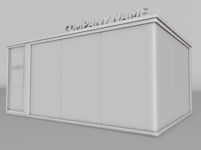 booth design exhibition 3 Low-poly 3D model