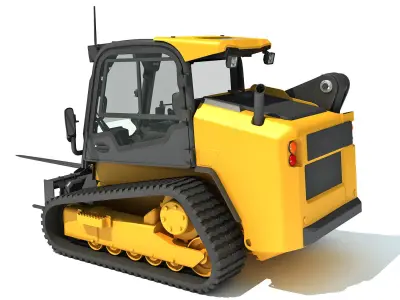 Skid Steer Loader Bale Fork 3D model