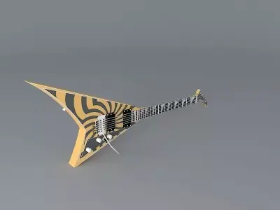 Zakk Wylde Buzzsaw Les Paul guitar Free 3D model