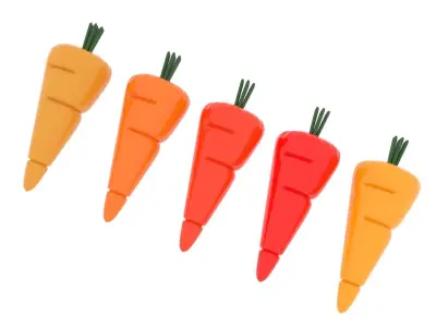Carrot Marzipans Set 3D model