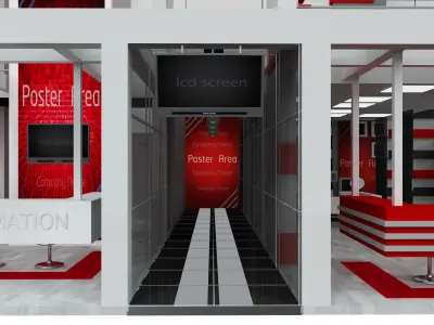 Booth Exhibition Stand a 500 3D model