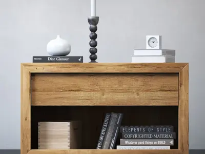 RH RECLAIMED RUSSIAN OAK 40in OPEN NIGHTSTAND 3D model