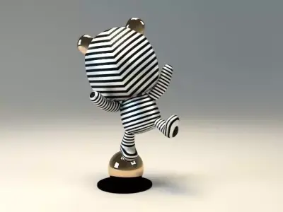 teddy bear sculpture  3D model