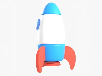 Rocket toy ship 3D model