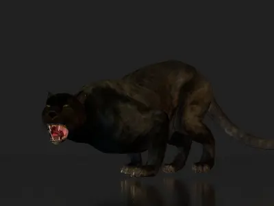 Black Panther 3D model  Low-poly 3D model