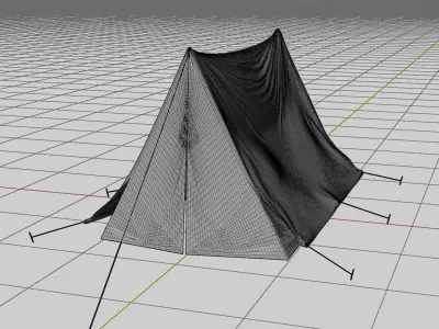 french army tent  Free 3D model