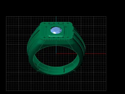 Print Ready STL 3DM  Gents Rings Diamond Men Ring  3D print model 76