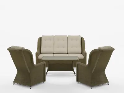 Collection-3 of Sofa Set 3D Models - 5 Models
