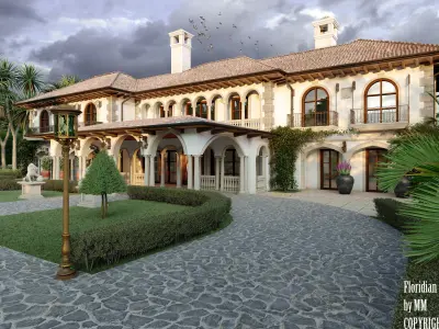 Floridians Spanish style mansion  3D model